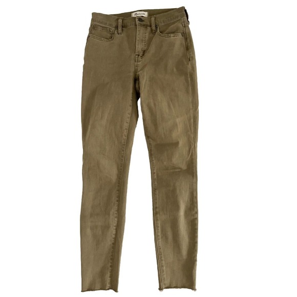 Madewell | Women's Brown 9" High-Rise Raw-Hem Skinny Jeans Size 25 - Picture 4 of 14